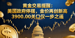 <font color='#FF0000'>黄金交易提醒：美国政府停摆，金价再创新高，3900.00关口仅一步之遥</font>